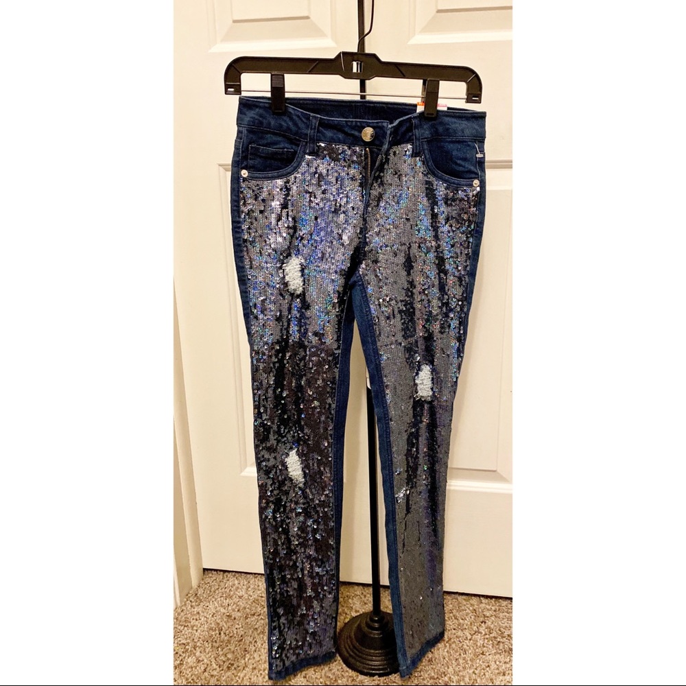 Justice Super Skinny Mid Rise Jeans Size 14 NWT